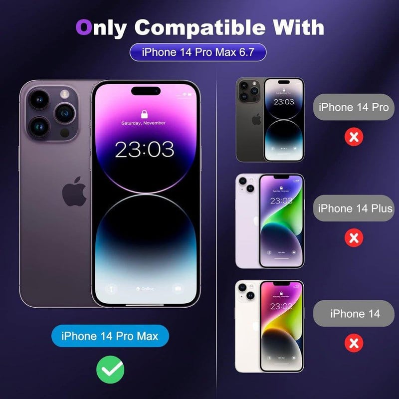 iPhone 14 Pro Max Betekintésvédő Fólia - BERMIEU Prémium Adatvédelem