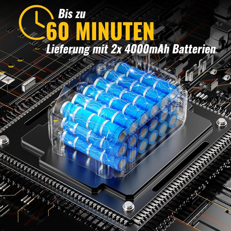 Conentool 1000W Akkus Fűkasza Szegélynyíró 24V Kefe Nélküli Motorral, 2db 4000mAh Akkumulátorral, 3 Vágópengével, 30cm Vágásszélességgel, Pi