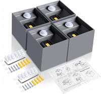 Ledmo LED Premium fali lámpa mozgásérzékelővel szürke IP65 vízálló 4 db-os csomag 3
