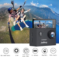 Jadfezy 4K Akciókamera, 30m Vízálló, 140° Széles Látószög, 2 Akkuval 2