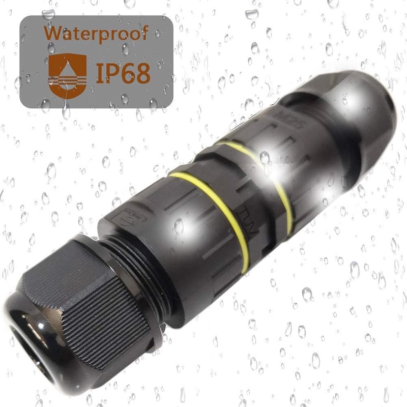 CTRICALVER IP68 Vízálló Kötődoboz Kültéri Kábelcsatlakozó - Fekete Kábelvédő Burkolat 5-14mm Kábelekhez (2 db Csomag)
