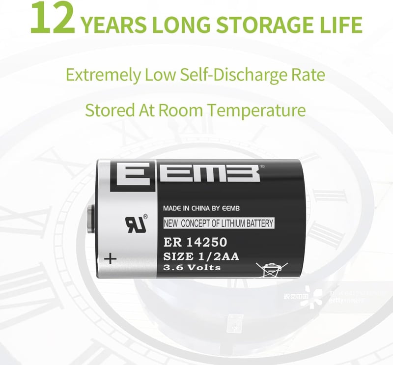 EEMB 3,6V Lítium elem kutyanyakörvhöz és riasztóhoz - ER14250 1/2AA
