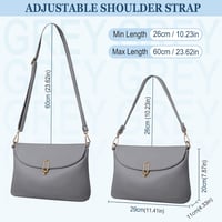 JUYANO Női Kis Méretű Válltáska - PU Bőr Crossbody Táska Állítható Pánttal és Kártyatartóval 2