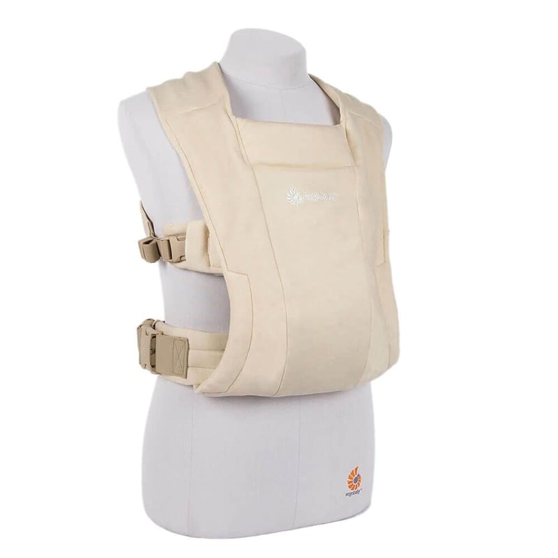 Ergobaby Újszülött Babahordozó - Extra Puha Ölelő Kenguru, Ergonomikus Haskenguru Krém Színben, 3,2-11,3 kg-ig