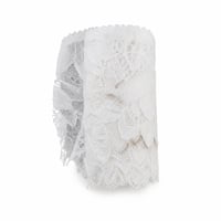 Bandă din dantelă JYYWTSI, 10 cm lățime, 5 yarzi, dantelă elastică albă pentru decor — Fără panglică neagră (piesă de prezentare) 1