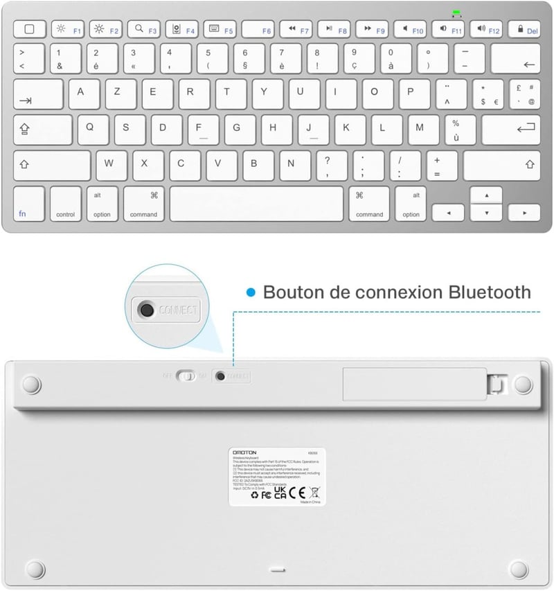 Német OMOTON Bluetooth billentyűzet francia kiosztással