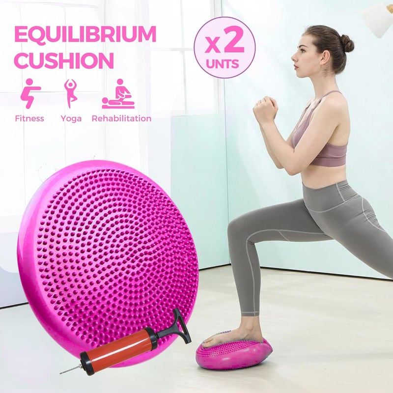 MAGIC SELECT Egyensúlyozó Párna Jógához és Pilateshez - Csúszásmentes Felfújható Fitness Korong Testtartásjavításhoz, 33 cm