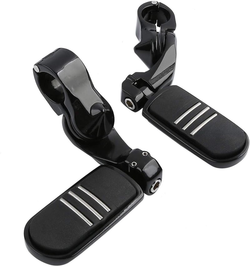 Harley Touring modellek univerzális fekete lábtartó - TCMT 32mm-es rövid, döntött highway peg