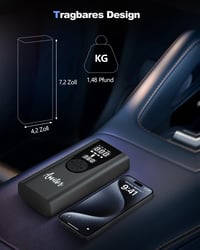 Volohas 150PSI akkus kompresszor LED-del, e-rollerhez, biciklihez 5