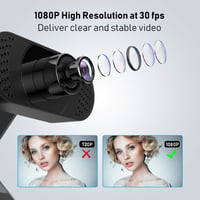 Wansview Full HD Webkamera Mikrofonnal - USB 2.0 Plug and Play Laptop és PC Kamera Automatikus Fénykorrekció 3