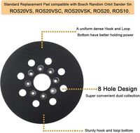 Poweka 125 mm Csiszolókorong Bosch PEX 220 A, GEX 125-1 AE, Skil 7402/7490 Gépekhez - 8 Lyukú Tépőzáras Csiszolótányér Készlet, 2 db 4