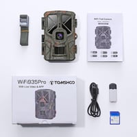 TOMSHOO 36MP 4K WiFi vadkamera, 120° érzékelő, éjjellátó, vízálló, 32GB SD kártyával 9