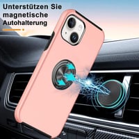 Apple iPhone 13 Rózsaszín Mágneses Gyűrűs Szilikon Védőtok 5