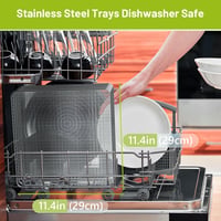Reemix Aszaló 8 Szintes, 600W Teljesítményű, LED Kijelzős Gyümölcsszárító 30-75°C Hőmérséklet Szabályozással, 48 Órás Időzítővel, Mosogatógé 6