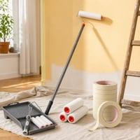 Set za ličenje: 6x mini valjak i posuda + teleskopski valjak 223 cm + 16x krep traka 1