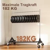 HOKEEPER Ipari Ruhaállvány Z-Állvánnyal - 180 kg Teherbírású Gurulós Ruhasín, Állítható Magasságú Mobil Fogas, Fekete-Króm 5