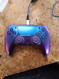 Controler wireless PlayStation DualSense – Chroma Indigo – fără cablu de încărcare USB — carcasă pătată și uzată (stare: vezi poza a 2-a) 2