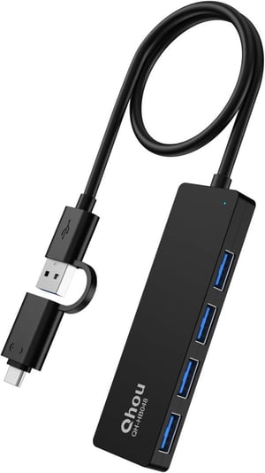 Ultra tanki USB 3.0 hub s 4 ulaza - Brzi adapter za PC i MacBook – set od 4 komada