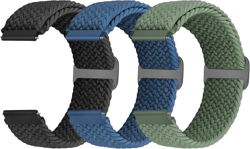 Samsung Galaxy Watch és Garmin órákhoz 20mm-es fonott nylon sportszíj