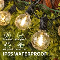ZOTOYI LED Fényfüzér 45m - 73+3 G40 Izzóval, IP65 Vízálló, Kültéri-Beltéri Dekorációs Világítás, Meleg Fehér, Energiatakarékos, Törésálló 3
