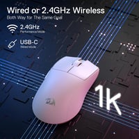 Redragon M916 Vezeték Nélküli Gamer Egér, 49g Ultrakönnyű, 8000 DPI, Ergonomikus Kialakítás, Programozható Gombok, Redragon M916 Vezeték Nélküli Gamer Egér, 49g Ultrakönnyű, 8000 DPI, Ergonomikus Kialakítás, Programozható Gombok, Fehér 3