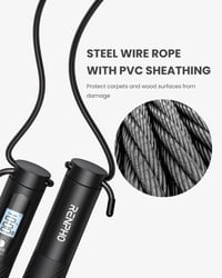 RENPHO Okos Ugrókötél Számláló Funkcióval, Állítható Fitness Kötél App Elemzéssel - Cordless Ball - Black 7