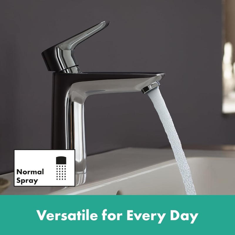 Hansgrohe Talis Egykaros Mosdócsaptelep 110 mm Kifolyómagassággal, Push-Open Lefolyógarnitúrával, Króm Kivitelben, Fürdőszobai Csaptelep 71710000