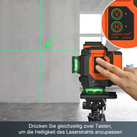 TakamineTech 3x360° Zöld Lézeres Szintező - 12 Vonalas Önbeálló Lézerszintező Távirányítóval, Építkezéshez, Csempézéshez, Type-C Töltéssel 8