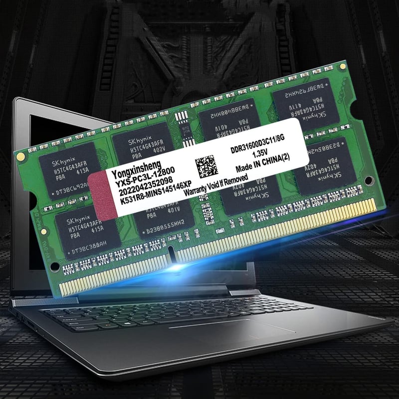Yongxinsheng DDR3 16GB (2x8GB) Laptop RAM 1600MHz SODIMM Memória Kék