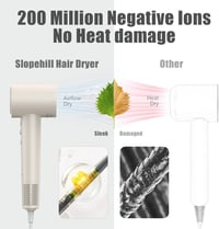 slopehill Ion Hajszárító - 110.000 RPM Professzionális Hajszárító Diffúzorral, Gyorsszárítás, 4 Hőfokozat, Intelligens Hőmérséklet-szabályoz 3