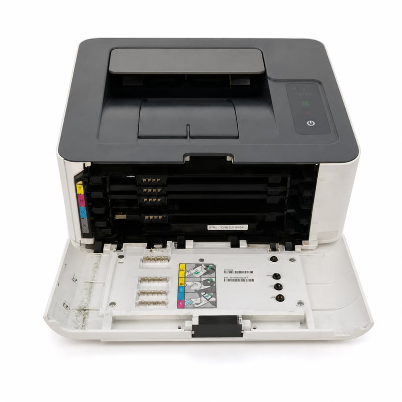 Imprimantă laser color HP Color Laser 150nw, A4, Wi-Fi, LAN, USB, 18 ppm, alb-gri, utilizată