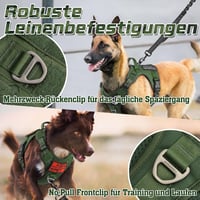 Rabbitgoo taktikai kutyahám, zöld, M-es méret - Fojtásgátló, légáteresztő, fogantyús 8
