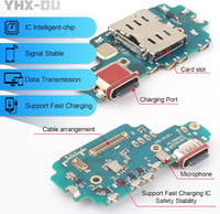 YHX-OU Samsung Galaxy S22 Ultra 5G Töltőcsatlakozó Alkatrész - Mikrofon és Audio Jack Flex Kábel Szerelőkészlettel - SM-S908B Modellekhez 6