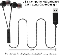 ACAGET USB Gamer Headset Mikrofonnal, Zajszűrős PC Fülhallgató 2.5m Kábellel 5