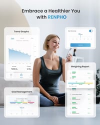 RENPHO Okos Testösszetétel Mérleg 180kg - Bluetooth, BMI, Testzsír Analízis, Fekete 4
