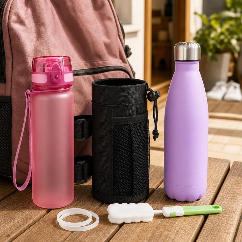 Iskolai kulacskaland: 2 db 500 ml-es sportpalack + kulacstartó + telefontartó + 6 db tömítés + csipesz