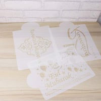 Ramadáni 6 darabos műanyag torta sablon szett muszlim mintákkal 8
