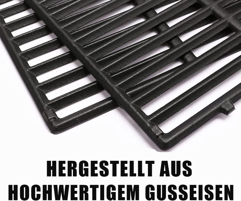 MGiessca Öntöttvas Grillrács Weber Spirit 300 Sorozathoz - 44,5 x 30 cm - E310 E320 E330 SP310 Genesis Silver B/C Modellekhez - 2 Részes Tap