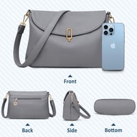 JUYANO Női Kis Méretű Válltáska - PU Bőr Crossbody Táska Állítható Pánttal és Kártyatartóval 5