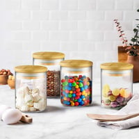 Glastal 15 részes fűszertartó szett bambusz tetővel, 180ml-es üvegekkel és címkékkel 5