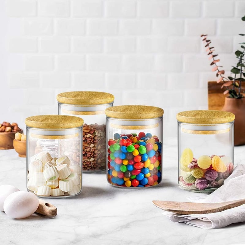 Glastal 15 részes fűszertartó szett bambusz tetővel, 180ml-es üvegekkel és címkékkel