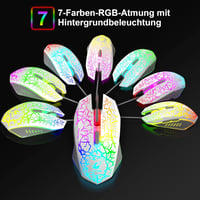Trust GXT 838 Azor fehér RGB gaming billentyűzet és egér szett PC/PS5/PS4/Xbox 6