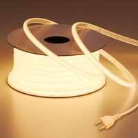 BENLUN 20m IP65 Vízálló COB LED Szalag 3000K Meleg Fehér - Kültéri Flexibilis Vágható 220V Világítás EU Csatlakozóval, Építkezéshez, Hálószo 1
