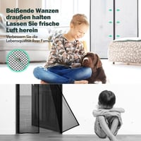 Mágneses szúnyogháló ajtóra, tépőzáras, fúrásmentes - 90x210 cm 4