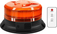 Dinfu Mágneses Sárga Villogó Vészfény Távirányítóval - 12V LED Figyelmeztető Lámpa 9 Üzemmóddal - USB és Szivargyújtó Töltővel Autóhoz, Tehe 1