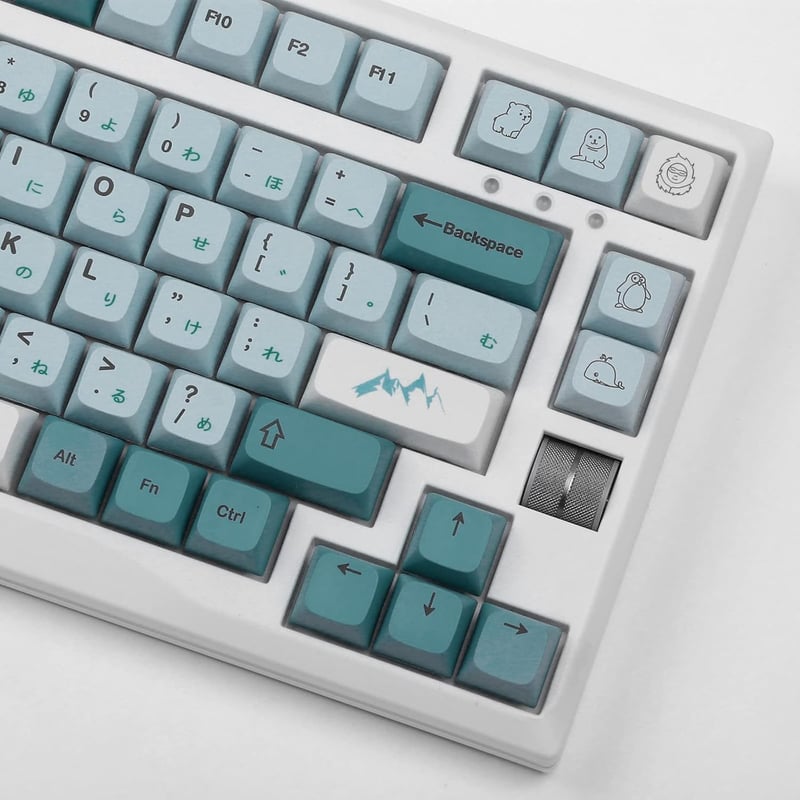 EPOMAKER Iceberg PBT XDA Japán Hiragana Billentyűzet Szett 126 Gombbal, Cherry MX Kompatibilis
