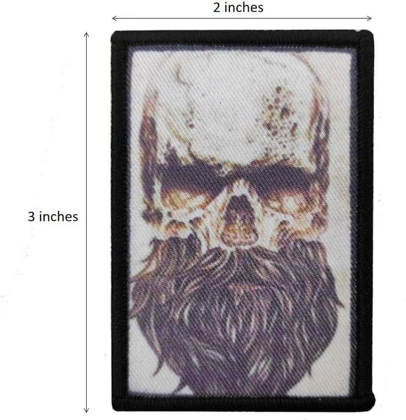 Koponya Szakáll Taktikai Jelvény - Bőr, Könnyen Rögzíthető Cute-Patch