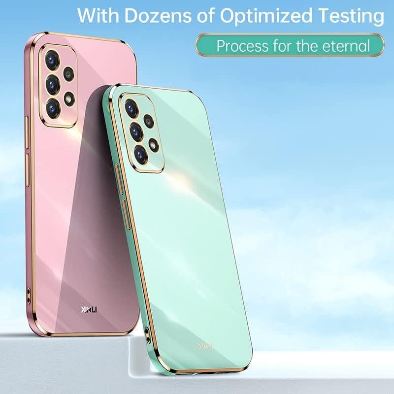 Samsung Galaxy A23 Vékony Kék Telefonház Arany Szegéllyel Nőknek