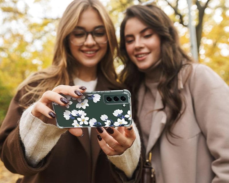 Samsung Galaxy S22 Plus Virágos Védőtok Szett Képernyő- és Kameravédővel