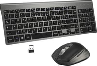 Olasz QWERTY vezeték nélküli billentyűzet és egér szett, ergonomikus, Windows/PC/Laptop 1